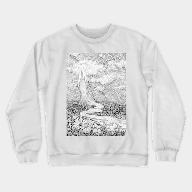 Spirit of River and Sky Crewneck Sweatshirt by ECMazur